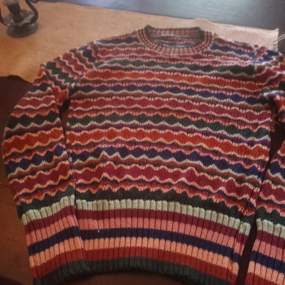 Multicolor Patterned Womens Sweater
